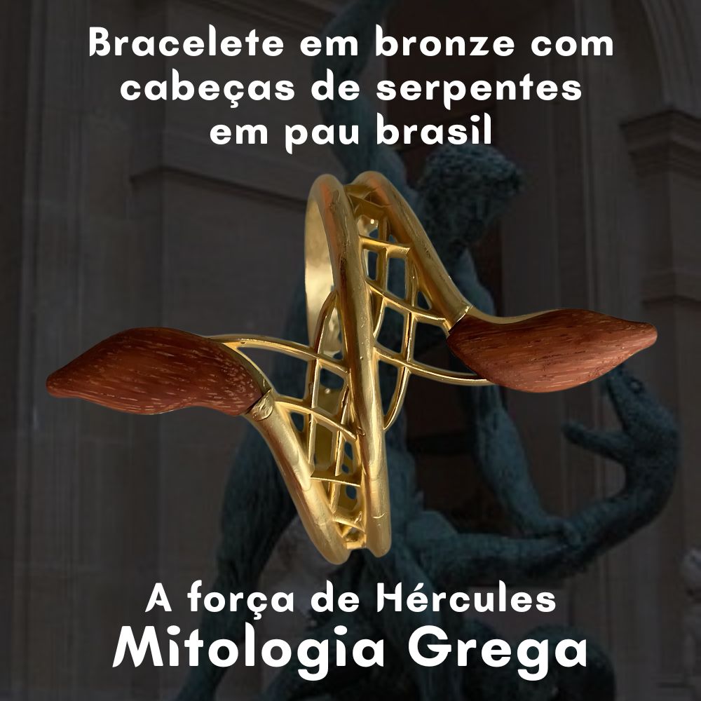 A Força de Hércules em Bronze e Pau-Brasil: Uma joia com alma e mitologia
